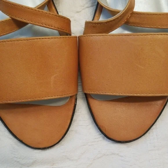 1N Broadway sandals flats open toe leather brown 10B - Picture 3 of 7